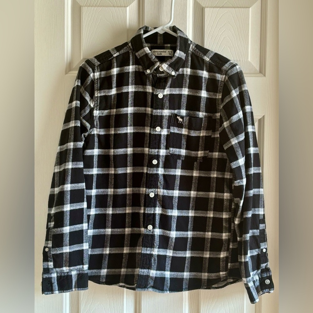 Abercrombie kids flannel shirt- 15/16